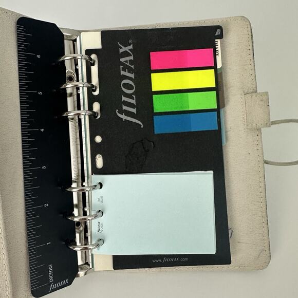 Filofax Eden Canvas Personal Organizer Agenda W/Inserts 7.5” x 5.5” - Picture 7 of 9